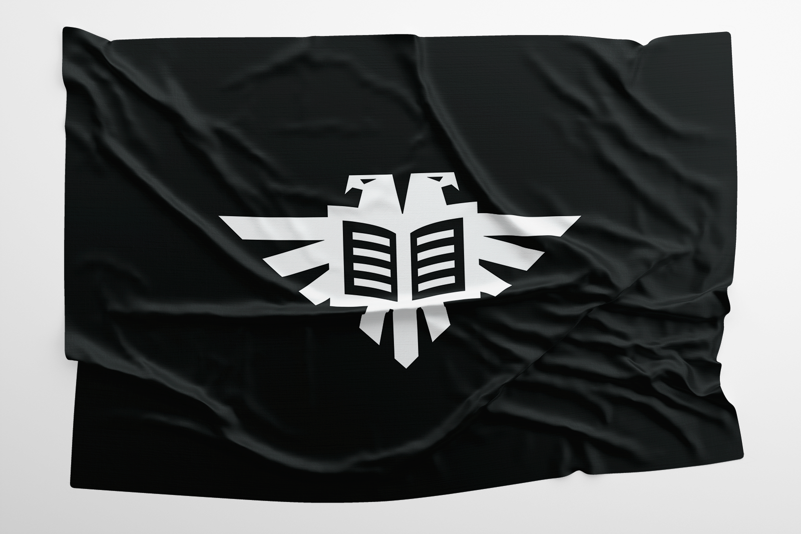 Флаг с логотипом Чёрной Сотни